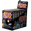 Display box with six games for Star Fluxx with a black box and The Ship, The Moon, and The Space Station