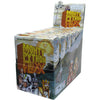 Display box with six games for Monty Python Fluxx with pixilated background image and block letter logo