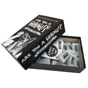 Contents image for Deluxe Are You a Werewolf showing an open box with a pile of plastic viewers inside