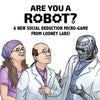 Social media image for Are You a Robot with an image of Kristin and Andy as humans and Andy as a robot