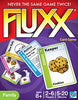 Flat front of box image for Fluxx Special Edition with a red and purple background, yellow logo, and spiral of card images