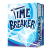 Image of the game box for Time Breaker with many shades of blue, the logo, and a clear shimmering cube