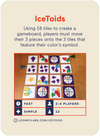 Front of IceToids Promo Card showing tile layout and game pieces.