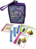 Little Purple Bag with Promo Cards and on a white background.