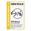 Card with 'NEW RULE' and 'XP Network Bonus' text on a white background