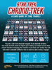 Flat back of box image for Star Trek Chrono-Trek showing the full timeline and text explaining you are trapped in an alternate timeline