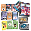 Box and contents image for Early American Chrononauts showing 6 Timeline cards, an Inverter and two Artifacts: Franklin's Kite and Captain Kids Treasure