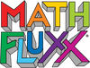 Logo for Math Fluxx with a colorful logo on a white background