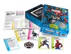 Box and contents image for Marvel Fluxx Specialty Edition showing 5 cards including Captain America and Spiderman