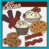 Social media image for Better With Bacon Expansion showing images of the 6 new Desserts from this expansion pack
