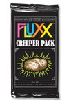 Image of the foil packaging for Creeper Pack Expansion with a black background, colorful logo and an image of a potato