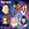 Social media image for Doctor Who Fluxx showing 5 of the companions and K 9
