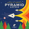 Social media image for Pyramid Arcade with colorful flying pyramids and the tagline: Experience the 22 wonders of Pyramid Arcade