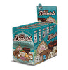 Display box with six games for Just Desserts with a light blue background and images of delicious looking desserts