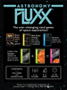 Flat back of box image for Astronomy Fluxx showing Galaxy + The Sun = Milky Way