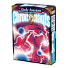 Image of the game box for Early American Chrononauts with red and blue swirls with dates spiraling into the center