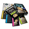 Box and contents image for Astronomy Fluxx showing 5 cards including Jupiter, Saturn, and the Goal called Gas Giants