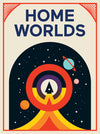 Flat front of box image for Homeworlds with a star filled background and images of saturn and mars
