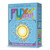 Image of game box for Fluxx Remixx with a light blue background and a yellow image of the Sun