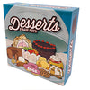 Image of game box for French Just Desserts with a light blue background and images of delicious looking desserts