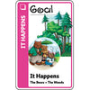 Promo card image for It Happens with a pink stripe, GOAL header, and two images of a Bears and Trees