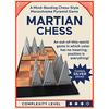 Flat back of box image for Silver Martian Chess showing the silver pieces on the Martian Chess board