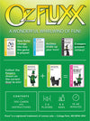 Flat back of box image for Oz Fluxx showing Wizard of Oz + Toto = Disregard the Man Behind That Screen
