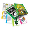 Contents image for Oz Fluxx showing 5 cards including The Wizard, Winged Monkeys, and the Action card It's a Cyclone