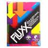 Photo of front cover of Polish Fluxx 5.0 showing the logo and a bunch of colorful arrows