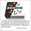 Testimonial for Zendo from Nick Lamicela saying Zendo is the most elegant logic game I've every played