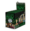 Display box with six games for Star Trek: Voyager Fluxx showing the Enterprise and 9 characters from the show