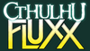 Logo for Cthulhu Fluxx with a dark green background and white and yellow logo