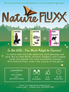 Flat back of box image for Nature Fluxx showing 3 cards: Bears + Fix = Bears Eat Fish