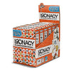 Display box with six games for Loonacy with an orange box with little circles full of images from the game