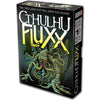 Image of the game box for Cthulhu Fluxx with dark green background and a creepy illustration of Cthulhu
