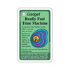 Promo card image for Really Fast Time Machine with a green background, GADGET header, and an image of a swirly time machine