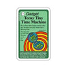 Promo card image for Teeny Tiny Time Machine with a green card, Gadget header, and an image of a tiny Time Machine