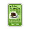 Promo card image for German Cake green card with an illustration of German Cake